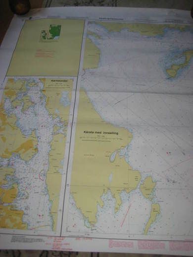 KÅRSTØ OG KARMSUNDET Originalkart fra Det Norske kartverk pent i glass og ramme Dette er kart nr 18