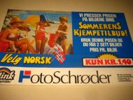 Ubrukt filmpose fra FOTO SCHRØDER, TRONDHEIM, 80 tallet. Dette er utgave nr 2