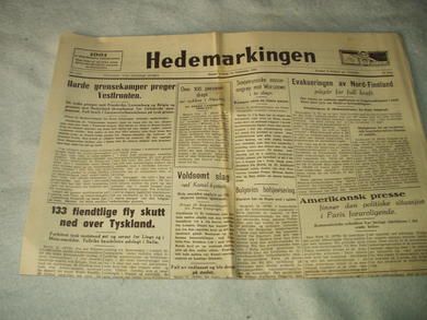 1944 nr 212 HEDEMARKINGEN