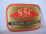 SSC BRISLING SARDINES fra STAVANGER SARDINE, STAVANGER.