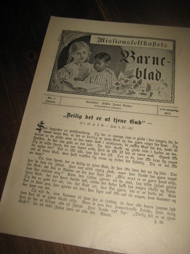 1912 nr 002 Missionsselskabets Barneblad