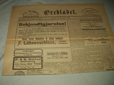 1905 nr 275 Ørebladet