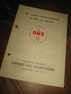 Brosjyre for DUX SAFTKLARNINGSENZYM, 50 tallet. 