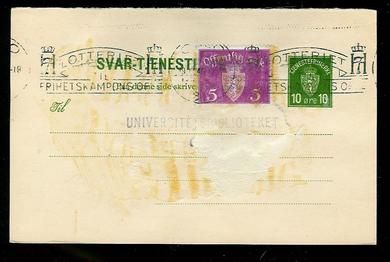 POSTKORT MED STEMPEL H7 LOTTERIET