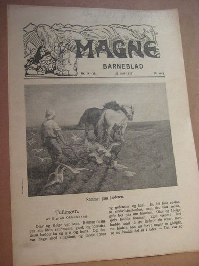 1920 nr 014 MAGNE BARNEBLAD