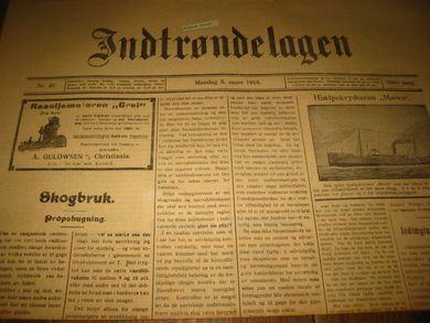 1916 nr 045 Indtrøndelagen