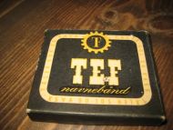 Eske med navnebånd 60 tallet