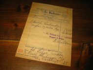 Kvitering fra Kr Madsen Bergen 60 tallet