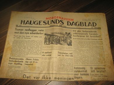 1947 nr 137 HAUGESUNDS DAGBLAD