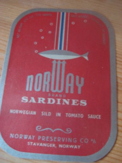 NORWAY SARDINES NORWAY PRESERVING CO STAVANGER