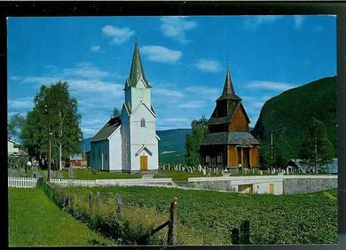 Torpo Hallingdal Den nye kirke og stavkirken fra siste del av 1100 tallet