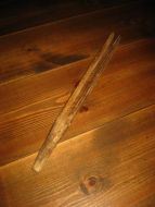 Stokk til å feste line angler på gammel