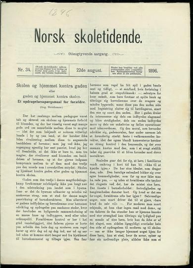 1896,nr 034,                        Norsk Skoletidende.