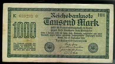 1922 Thausend Mark K 639293*