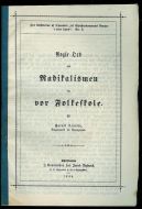 Nogle ord om Radikalismen og vor Folkeskole. 1884