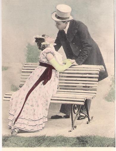 Strøkent, ubrukt postkort fra tidleg 1900.