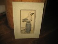 Maritimt bilde i tre ca 18*26 cm stort 70-80 tallet