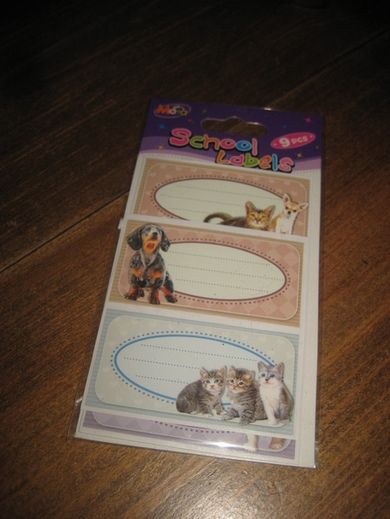 School Labels uåpna pakke