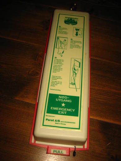 Uåpna ubrukt redningsline fra Parat Hovdenakken 70- tallet