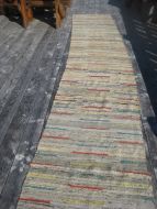 Pent heimevove golvteppe ca 480 cm langt 40-50 tallet