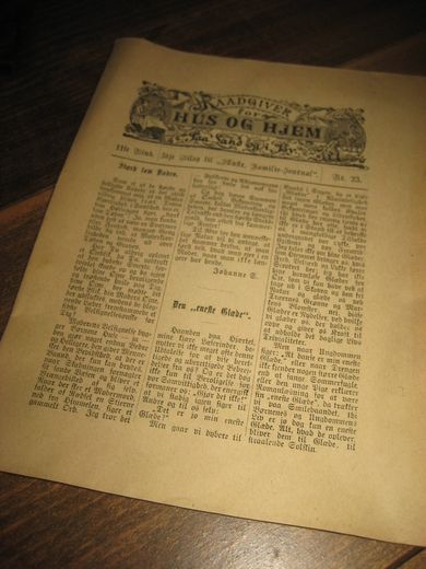RAADGIVER for HUS OG HJEM, nr 23, 1800 tallet.