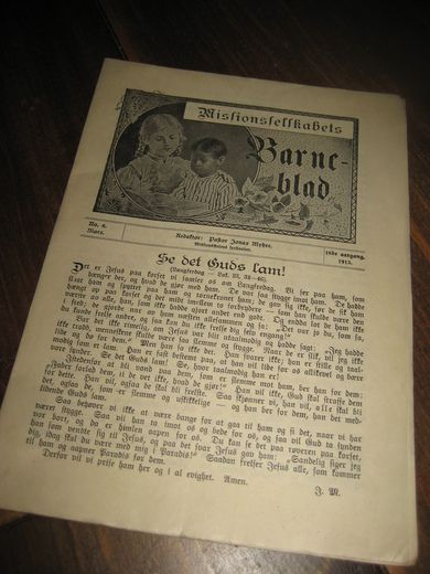 1913 nr 006 Missionsselskabets Barneblad