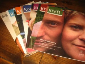 Lott med bladet: sammen mot KREFT.7 blad fra 2006 og 2007. 