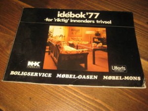 IDEBOK 1977. Møbel Mons- Møbel Oasen og Boligservice. 68 sider. 