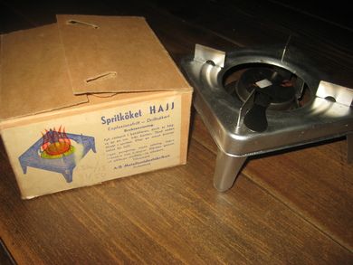 Pen eske med ubrukt innhold, Spritkøket HAJJ, 50 tallet.