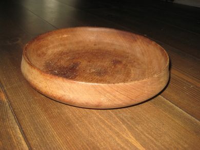 Eldre teakskål, nøtteskål??, ca 21 cm i diameter.