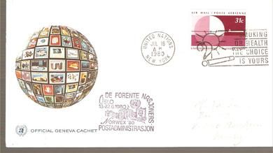 1980 FDC UNITED NATIONS 16 juli