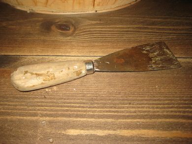 Sparkelspade med trehandtak 60 tallet