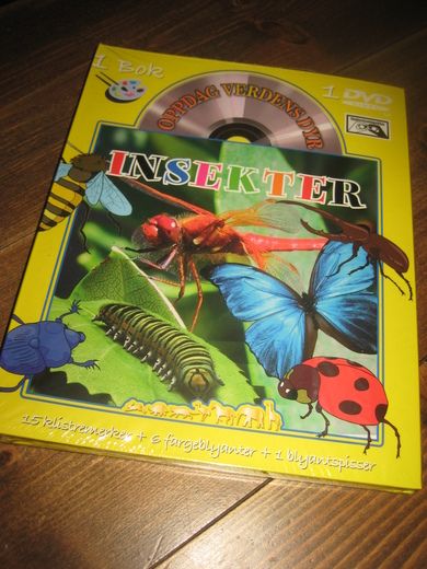 OPPDAG VERDENS DYR. Innsekter. En bok og en DVD. Ubrukt, uåpna pakke. 