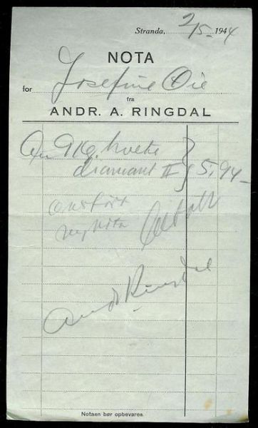ANDR A RINGDAL Stranda 2 5 1944