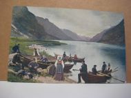 Hardanger. Hjemkomst fra kirken. Brukt.