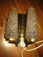 Meget pen dobbel vegglampett fra 60 tallet hel og pen med ledning som fungerer