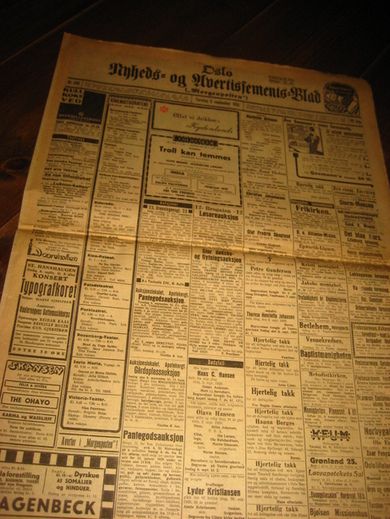 1929 nr 206 Oslo Nyheds- og Avertissements Blad