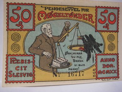 1920 50 pfennig MØGELTØNDER nr 16717