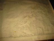 Gammelt sjøkart ca 100*65 cm stort FRA TERNINGEN TIL GRUNDENE udgivet af norges geografiske oppmaaling Kristiania 1891 rettet 1940