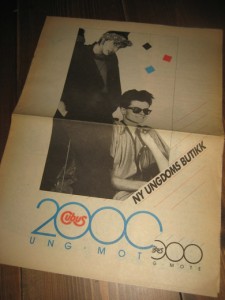 Reklameavis fra 80 tallet, CUBUS UNG MOTE.