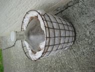 Glassballong med jerngitter 30 liter 50 tallet