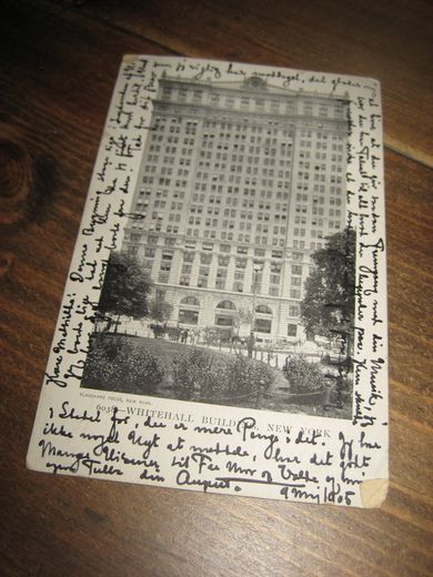 WHITEHALL  BUILDING, NEW YORK. 9. MAY 1905. KØBENHAVN 22.5.05.