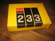 Eske uten innhold, Kodak INSTAMATIC 233. Ca 21*16 cm stor. 70 tallet. 