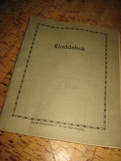 Kladdebok fra 60 tallet brukt