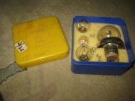 Plastboks med PHILLIPS reservelamper 60-70 tallet?