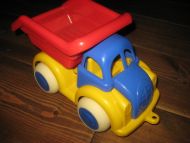 Tipper Truck, nr 1210, Viking Toys, Torsås. 80 tallet. Ca 28 cm lang. 