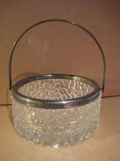 Kjekskrukke i tungt glass 70 tallet