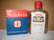 Flaske uten innhold, Salubrim. 50 tallet.