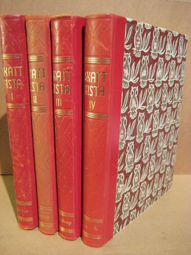 SKATT KISTA. 1-4. KONVERSASJONSLEKSIKON FOR SKOLE OG HJEM. 1951.