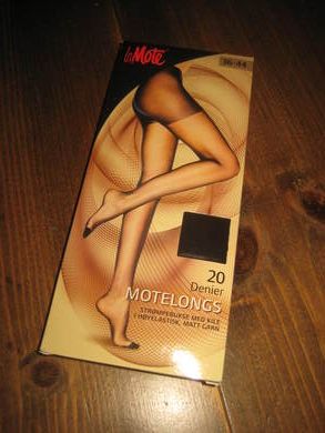 Strøken uåpna pakke MOTELONGS nr 36-44 70-80 tallet SORT